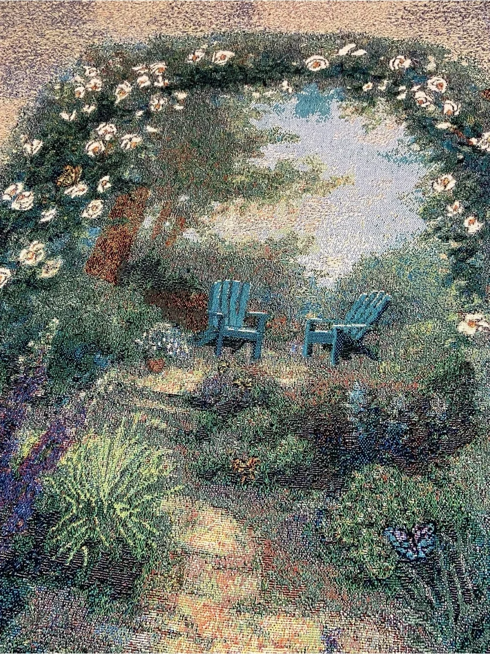 Garden Path Woven Wall Tapestry Throw 